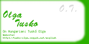olga tusko business card